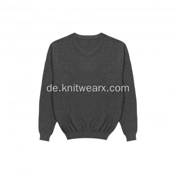 Herren Strickpullover mit Rundhalsausschnitt aus 100 % Baumwolle